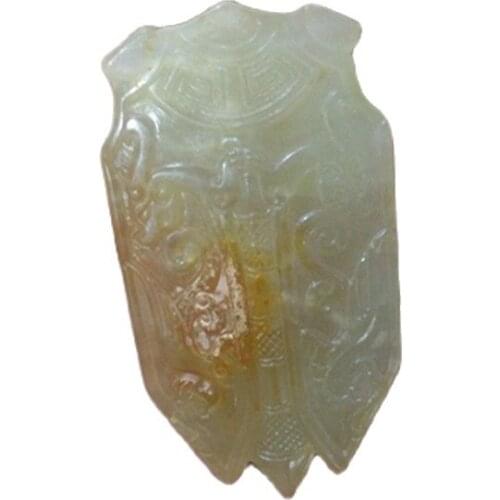 Old antique jade pendant Xiuyan old Jade Lucky jade cicada cicada hand playing pieces