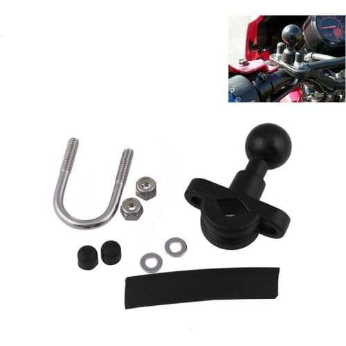 25mm 1 Inch U-Shaped Ball Head Base Motorcycle Mobile Phone Fixing Bracket Sports Camera Handlebar Fixing Base