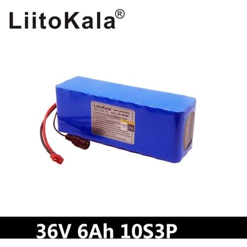LiitoKala 36V 6ah 500W 18650 lithium battery 36V 8AH Electric bike battery with PVC case for electric bicycle