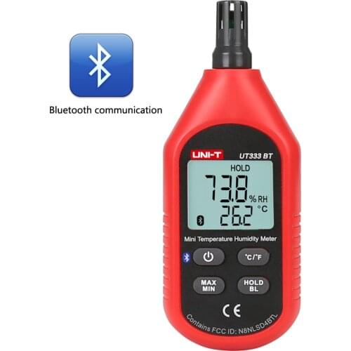 UNI-T UT333BT Mini Digital LCD Electronic Thermohygrometer Temperature Sensor Thermohygrometer Meter Bluetooth Transmission