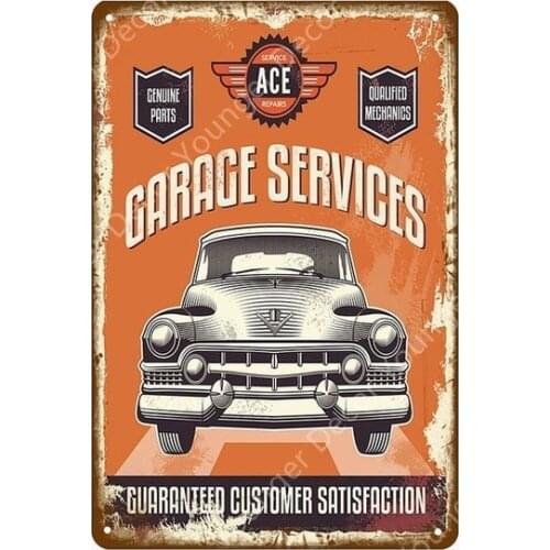 Gramps Garage Tin Signs Car Repair Tyres Metal Poster Wall Art Decor Vintage Decorative Plate My Garage My Rules Plaque YI-087