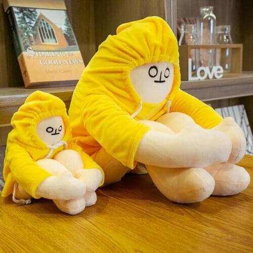 18-65cm Yellow Banana Man Plush Toy Comfort Doll Children Baby Birthday Gift Funny Home Decoration