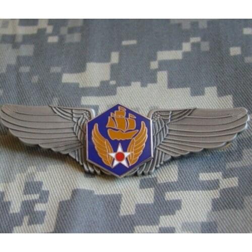 WW2 US 6th Usaf sixth Air Force Military Pilot Wing Badge Insignia Metal Pin Military Store