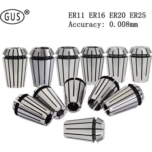 1pcs 0.008 ER11 ER16 ER20 ER25 Spring Collet Clamp Tool Holder for CNC Machine Engraving Milling Metalworking Tool Accessories
