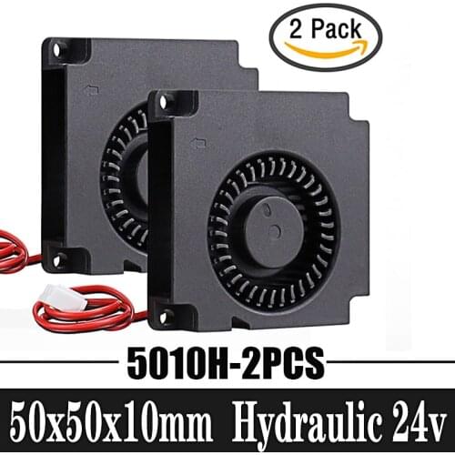 2PCS Gdstime 50mm DC 24V 5010 Blower Cooling Fan 50x50x10mm Centrifugal Turbo Cooler 5cm For 3D Printer Cooling Fan