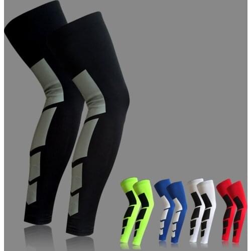 2 Pcs/Pair Super Elastic Lycra Basketball Leg Warmers Calf Thigh Compression Sleeves Knee Brace Soccer Volleyball Cycling