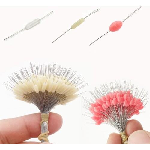 300Pcs Silicon Bean Profession Fishing Float Accessories Bobber Anti-strand Oval for Fishing Line Fish Tool