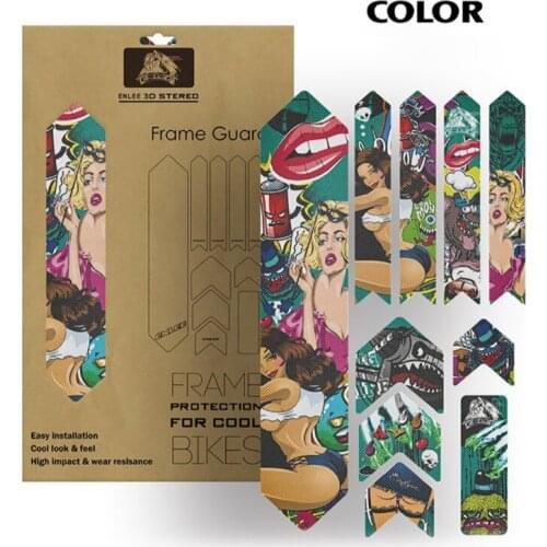 3D Road Bicycle Sticker Removeable Frame Protector Bike Paster Guard Cover MTB Mountain Bike Scratch-Resistant Protect Sticker i