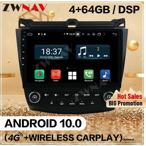 4+128 Carplay 2 Din For Honda Accord 7 2003 2004-2015 2016 2007 Android Screen Player Audio Radio GPS Navi Head Unit Auto Stereo