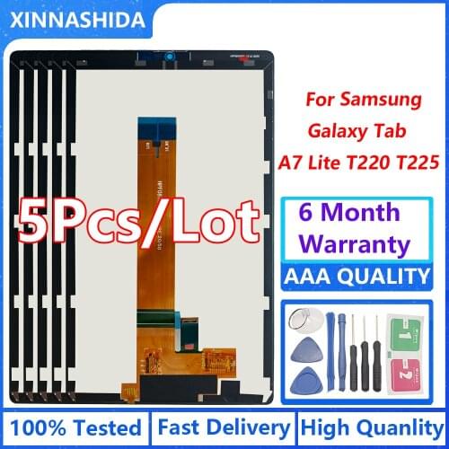 5pcs/lot 8.7" For Samsung Tab A7 Lite 2021 SM-T220 SM-T225 T220 T225 Touch Screen LCD Display Digitizer Glass Panel Assembly