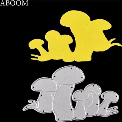 ABOOM New 1PC Fresh Mushroom Scrapbook Card Metal Die Cutting Dies For DIY Scrapbooking Cut Paper Photo Album Decorative Stencil