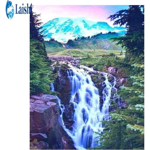 Diamond embroidery Forest waterfall full drill Square Diamond painting diamond painting Cross Stitch Rhinestone mosaic pictures