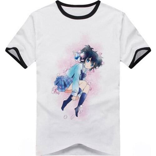 Anime Happy Sugar Life Satou Matsuzaka Cosplay Costume printed cotton tshirt Rinne tshirt tee