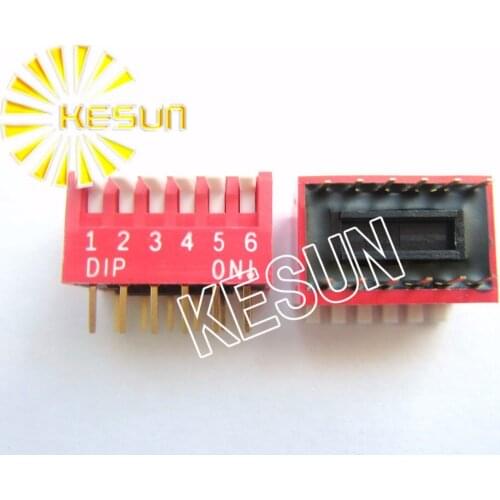 FREE SHIPPING 10PCSx 100% Original DPL-06 6P 2.54mm Gold Plated Piano Keyboard DIP Switch DPL-06-V