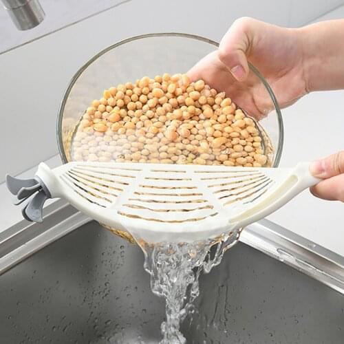 Household Multifunctional Drainer Wash Rice Fruit Rice Washer Noodle Rice Cleaner Kitchen Supplies Kitchen Colander Tool