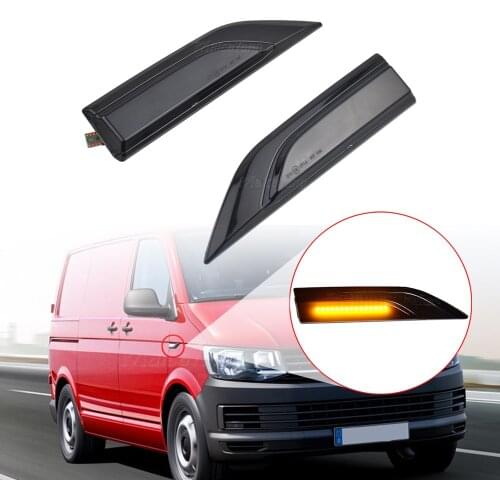 For VW Transporter T6 Multivan Caddy MK4 2015-2019 LED Side Marker Turn Signal Light Dynamic Flowing Indicator Blinker