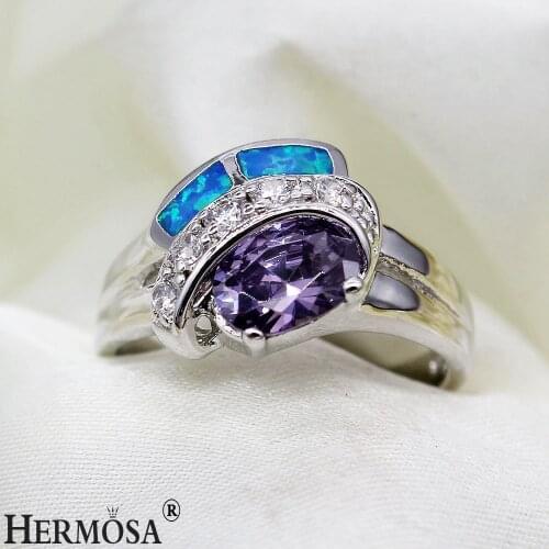Hermosa XMAS GIFT Mystic Fire Australia Opal Ring Size 7 8 Fashion Women Rings R1002