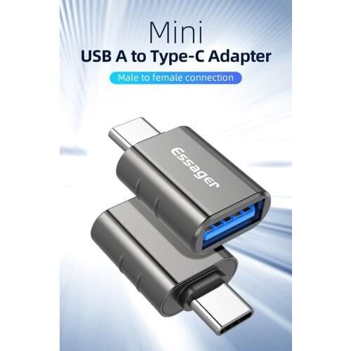 Mini Essager USB Type C OTG Adapter USB 3.0 To USB C Male Adapter High-speed Data Transmission Suitable For Samsung Xiaomi