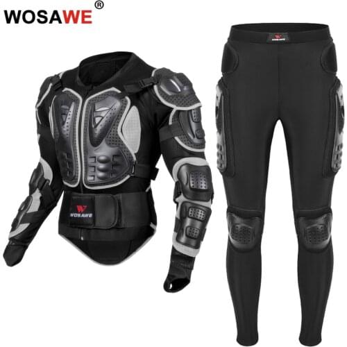 WOSAWE Motorcycle Jacket Men Full Body Motorcycle Armor Motocross Racing Moto Jacket Riding Motorbike Protective Gear S-3XL