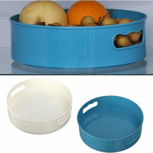Non-Slip Rotating Storage Tray Fruit Snack Dried Storage Plate Plastic Desktop Organizer Kitchen Bathroom Multifunctional Box