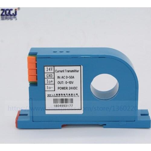 Perforation AC0-100A Current Transmitter 4-20mA,0-20mA ,0-5V ,0-10V output Perforated current sensor ac ampere signal transducer