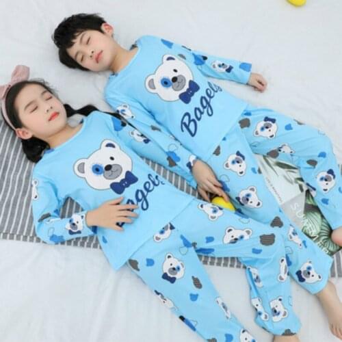 Girls Boys Pajamas Set Spring Cartoon Pyjamas Clothes Princess Nightwear Pijamas Children Clothing Set Sleepwear Homewear Outfit