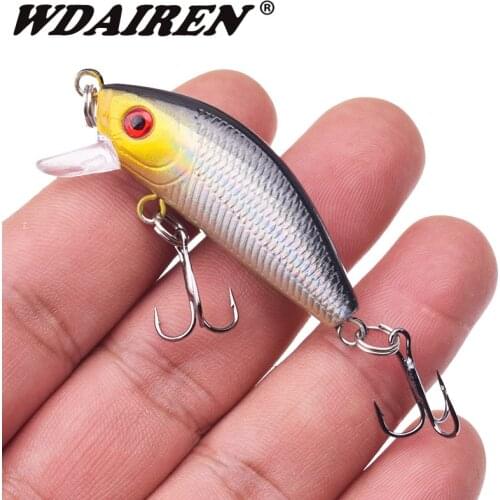 1PCS Minnow Fishing Lure 48mm 3.5g Hard Baits Bass Crankbait Fishing Wobblers Slow sinking Jerkbait Carp Bass Fishing Pesca