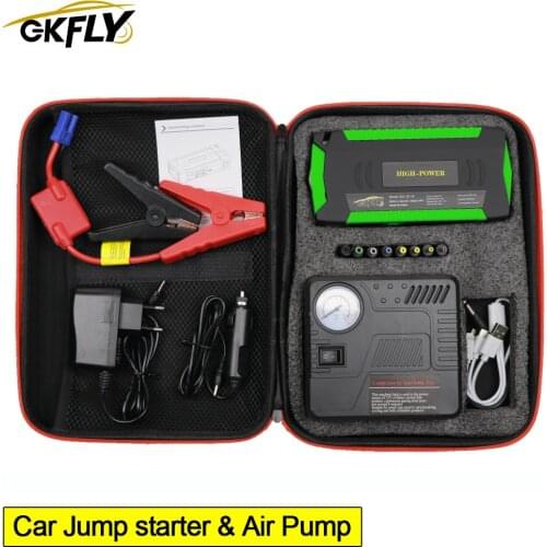 GKFLY 16800mAh Car Jump Starter Air Compressor 400A 12V Portable Car Starting Device Car Air Pump Power Bank Car Battery Charger