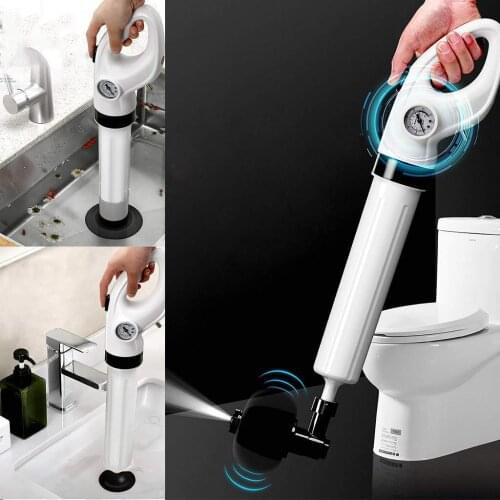 20High Pressure Air Drain Blaster Gun Drain Clog Dredge Tools Powerful Toilet Plunger Auger Cleaner For Bathroom Kitchen Sink