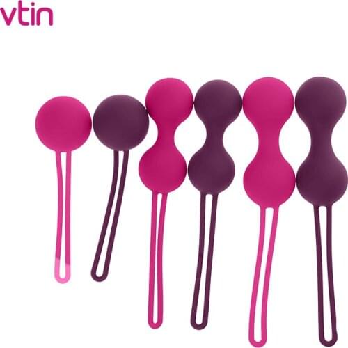 Shrinking Kegel Balls With Medical Silicone Vaginal Ball Sex Toys For Woman/Couple Geisha Bolas Vagina Tighten Exerciser