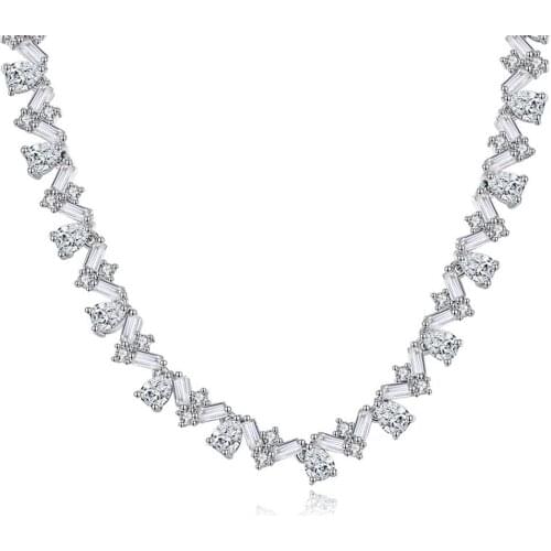 Big Flower Long Pendant Necklace for Women Wedding Party Luxury CZ Jewelry Collar Mujer Christmas Gift