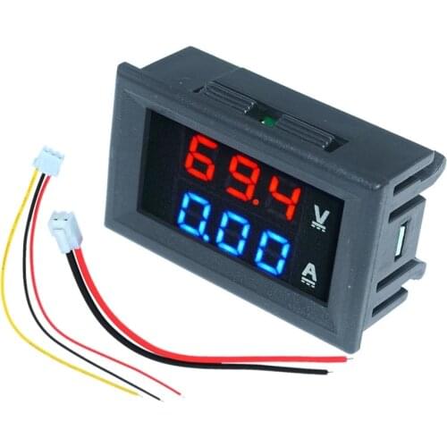 0.56" Voltmeter Ammeter DC 100V 10A Current Voltage Meter Car Motorcycle Volt Amp Detector Tester LED Digital LED Display