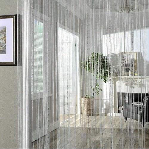 1*2 M Glitter String Door Curtain Beads Room Dividers Beaded Fringe Window Panel Room Divider Home Decoration