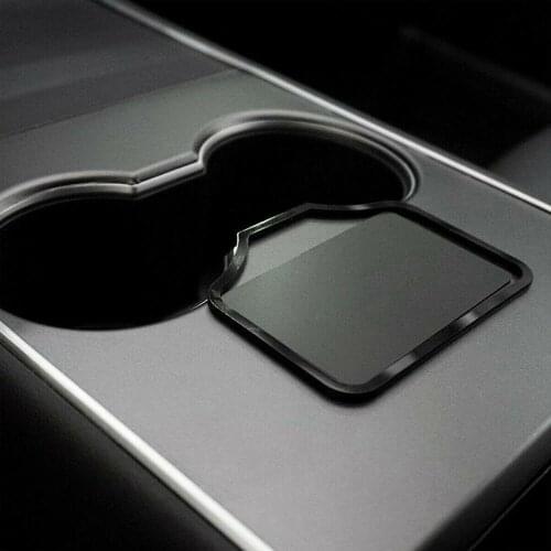 1PCS Car Key Activation Engine Start Card Key Position Trim Frame Holder Fixer Limiting Stopper Sticker Fit for Tesla Model 3