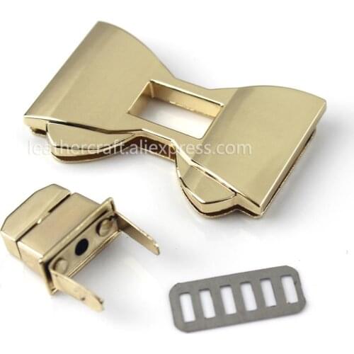 1pcs Metal Bowknot Turn Lock Twist Lock Clasp for Leather Craft Women Bag Purse Handbag Shoulder Bag Closure DIY Accessories
