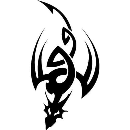 10.6*20CM Tribal Swooping Dragon Cool Car Styling Vinyl Car Sticker Motorcycles Decal Black/Silver S1-2222