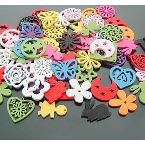 100pcs/lot Fashion Blend Shape Mixed Color Wooden Beads Suitable for earrings pendants about 25MM 017027007
