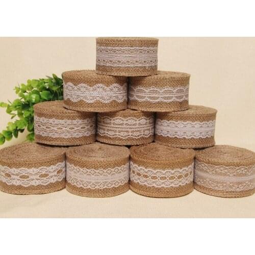 15pcs 2meter length Many types Fabric handmade retro linen cover lace fabric Wide:5cm For home and wedding decoration