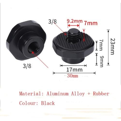 2pcs Aluminum Universal Hex 1/4" to 3/8" Male Mount Screw Adapters Compatible for SLR DSLR Camera Flash Gimbal tripod