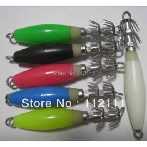 20pcs squid jigs mixed , many coloue mixed