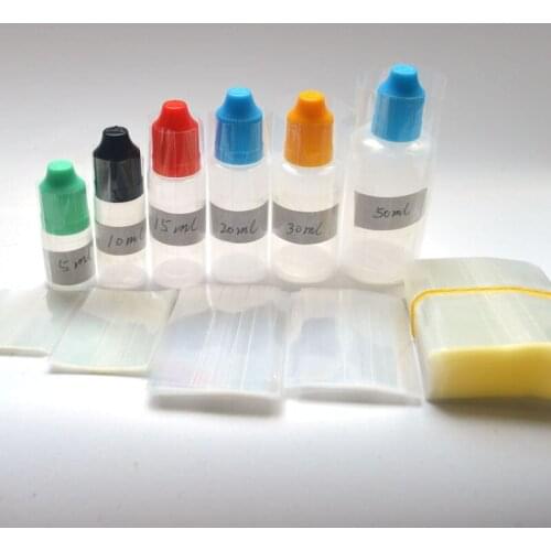 2000Pcs/Lot PVC Heat Shrink Wrap Tube fit 5ml 10ml 15ml 20ml 30ml 50ml dropper bottle Clear Shrink Film Shrink Seal