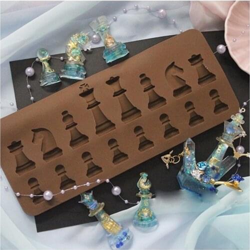3D Silicone Cake Mold International Chess Shape Cake Decorating Mold For Candy Chocolate Fondant Cupcake Baking Tools
