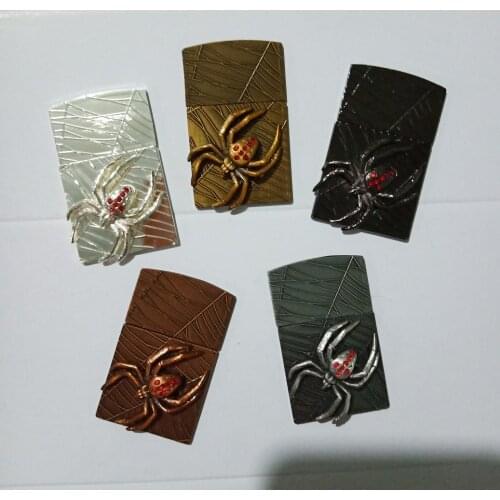 3D Creative Big Spider Metal Badge DIY Lighter Accessories for ZP Zorro Kerosene Lighter To Decorate Smoking Gadgets Men Gift