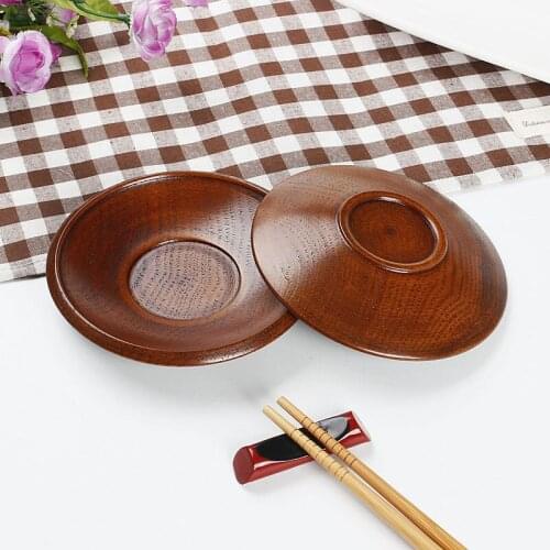 50pcs Eco-friendly Snack Plate Round Wooden Cake Fruits Dish Room Dessert Service Tray Wood Sushi Board Party Tableware NO382