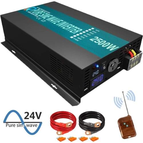 5000W Peak Pure Sine Wave Power Inverter 12v 24v dc to ac 110v 120v 220v 230v 240v 2500w Off-grid System Solar Power Inverter