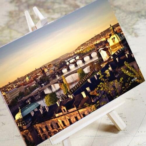6Pcs/Set "Charming City Series - Prague" Urban landscape Postcard /Greeting Card/Birthday Card/Christmas gifts