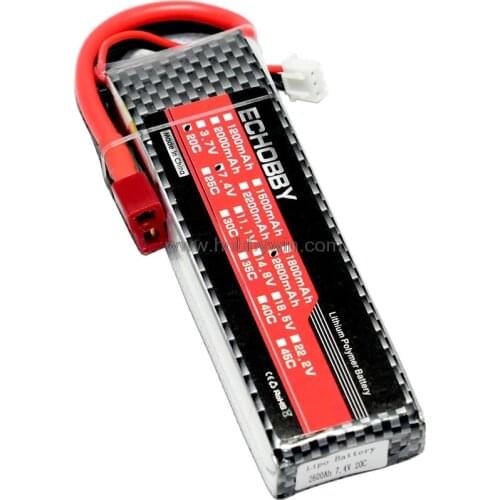 7.4V/2S 2600mAh 20C LiPO Battery T-plug Burst 40C RC model vehicle airplane Lipolymer power
