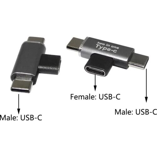 USB 3.1 Type C Female to USB C Micro USB Male Adapter Connector 2 in 1 USB-C Charger Converter for Samsung Xiaomi Huawei Phone