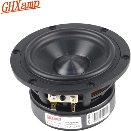 GHXAMP Diamond Ceramic 4 inch 120MM Woofer Mid-Bass Speaker Units 4Ohm HIFI Large Magnetic Steel 30-50W 74-8000HZ DIY 1PC