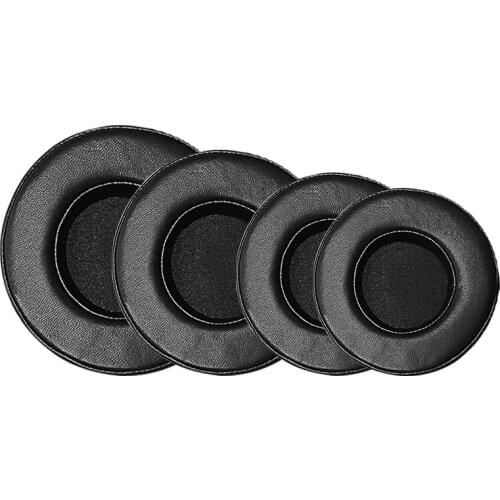 Sheepskin Leather Ear Pads 65 70 75 80 90 95 105 110mm Round Headphones Headsets Cushion Cover High Elastic Sponge Ear Pads